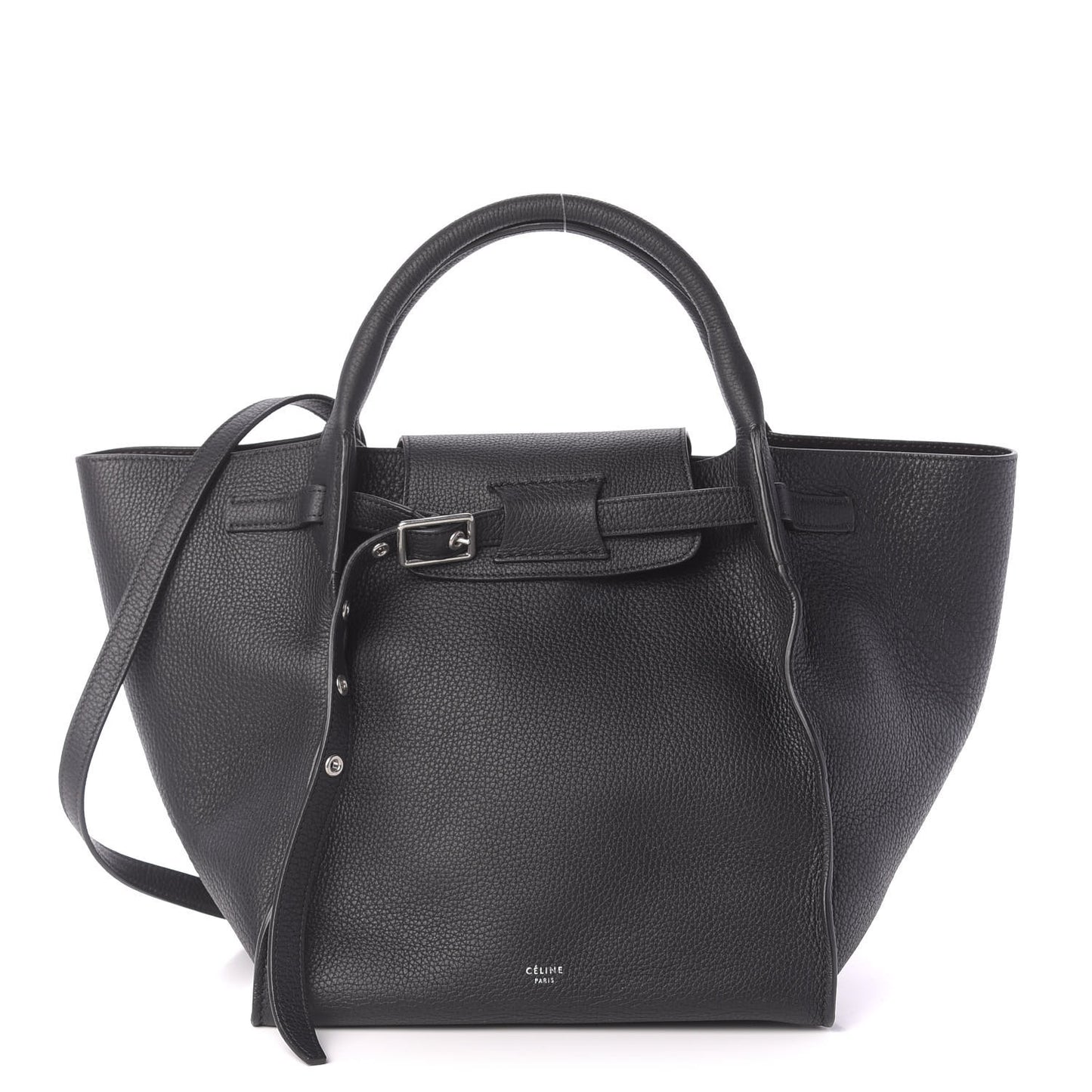 Supple Grained Calfskin Small Big Bag Anthracite
