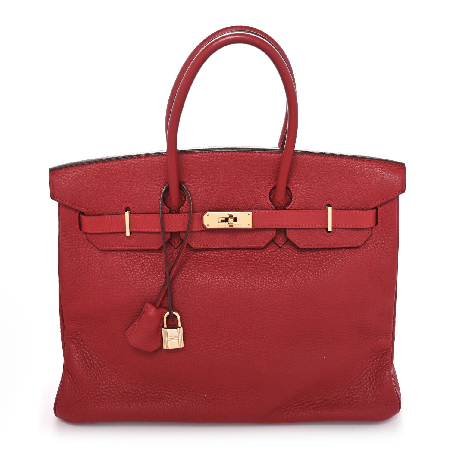 Hermes Taurillon Clemence Birkin 35 Rouge Vif 1 of 11
