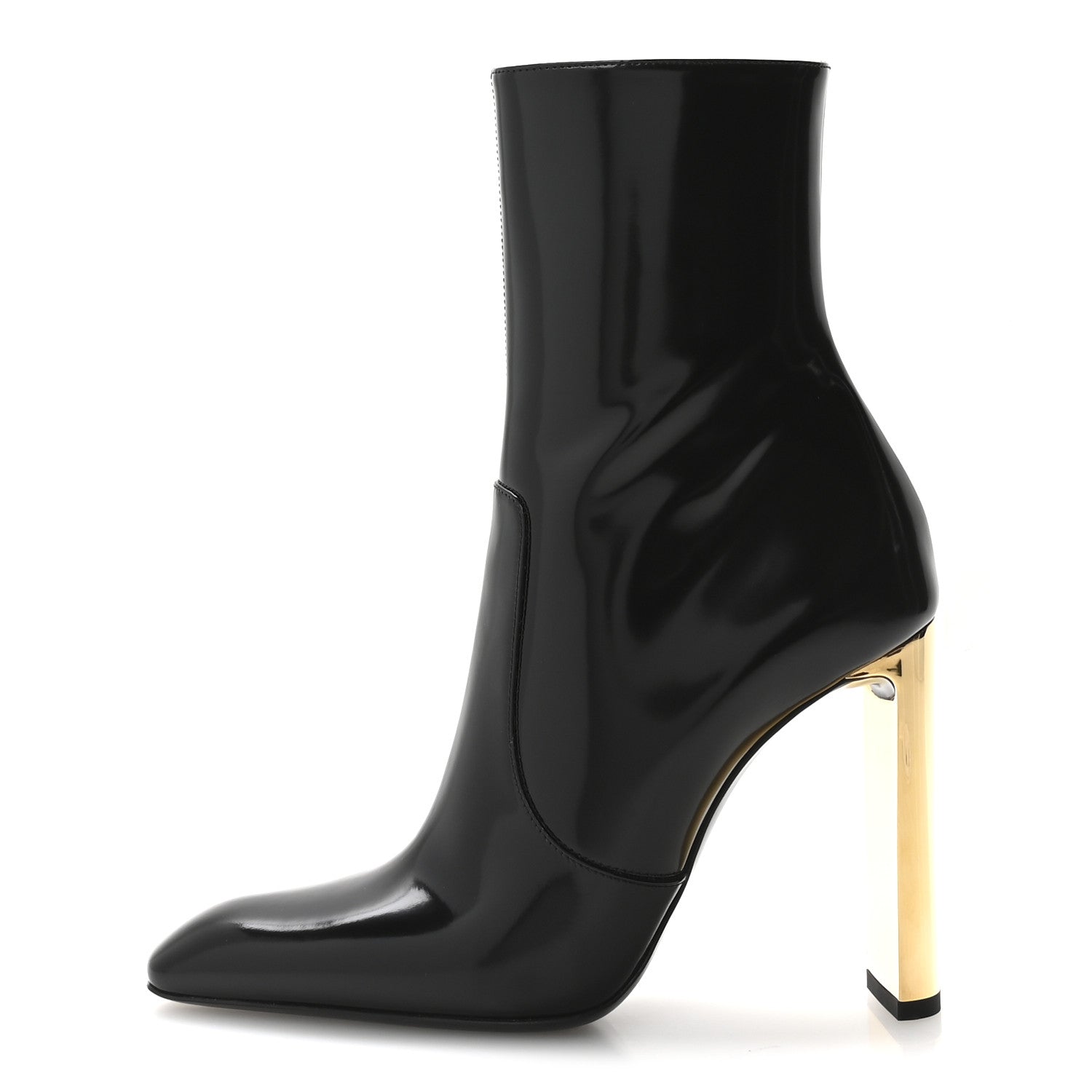 Saint Laurent Vitello Marilyn Auteuil 105 Ankle Zip Boots 38 Black 1 of 9