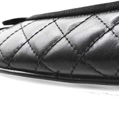 Chanel Aged Calfskin Quilted CC Cap Toe Ballerina Flats 39.5 Black 10 of 14