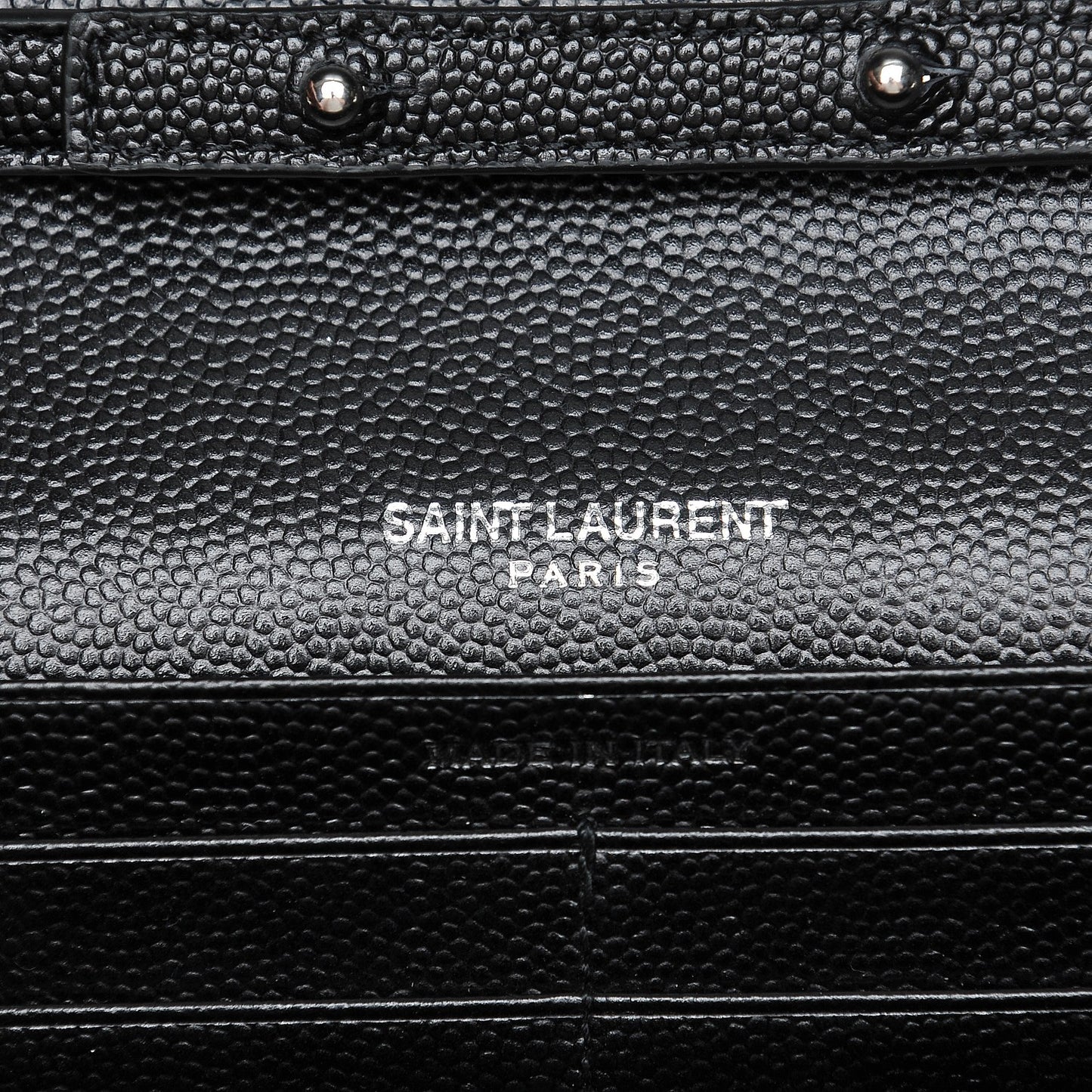 Grain De Poudre Matelasse Chevron Monogram Chain Wallet Black