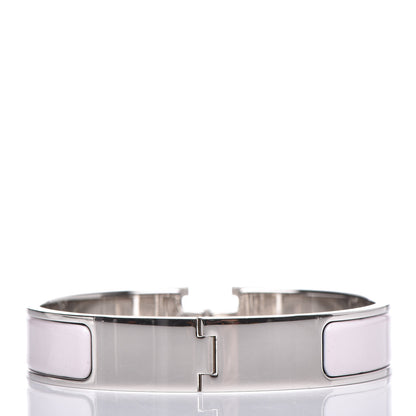 Hermes Enamel Narrow Clic Clac H Bracelet PM Rose Nymph White 4 of 6