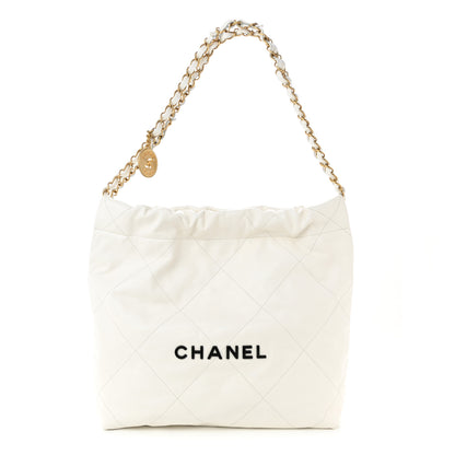 Chanel Calfskin Quilted Small Chanel 22 White 3 of 12