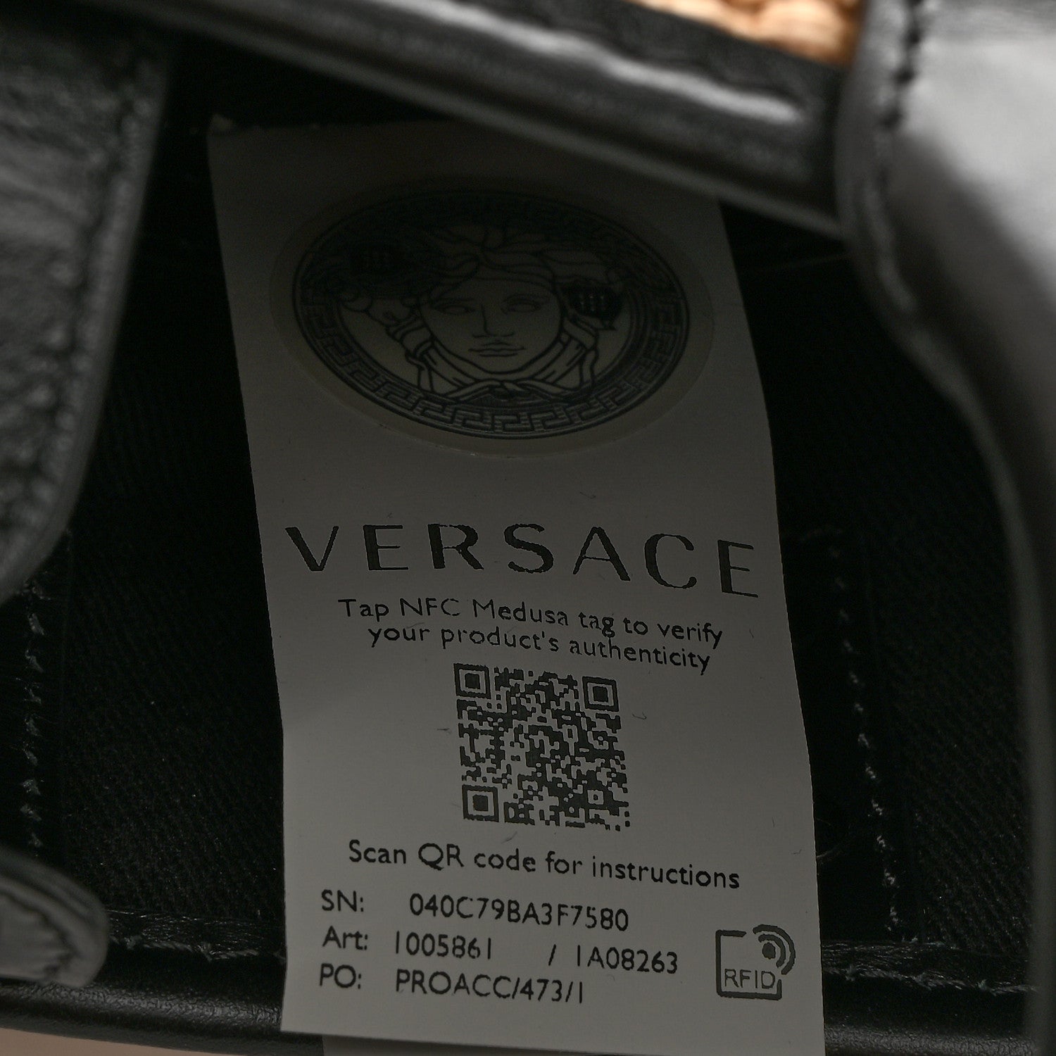 Versace Raffia Studded La Medusa Tote Beige 7 of 10