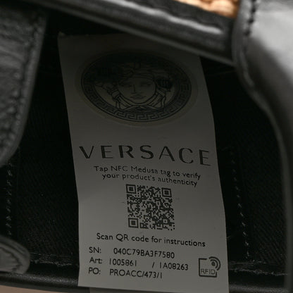 Versace Raffia Studded La Medusa Tote Beige 7 of 10