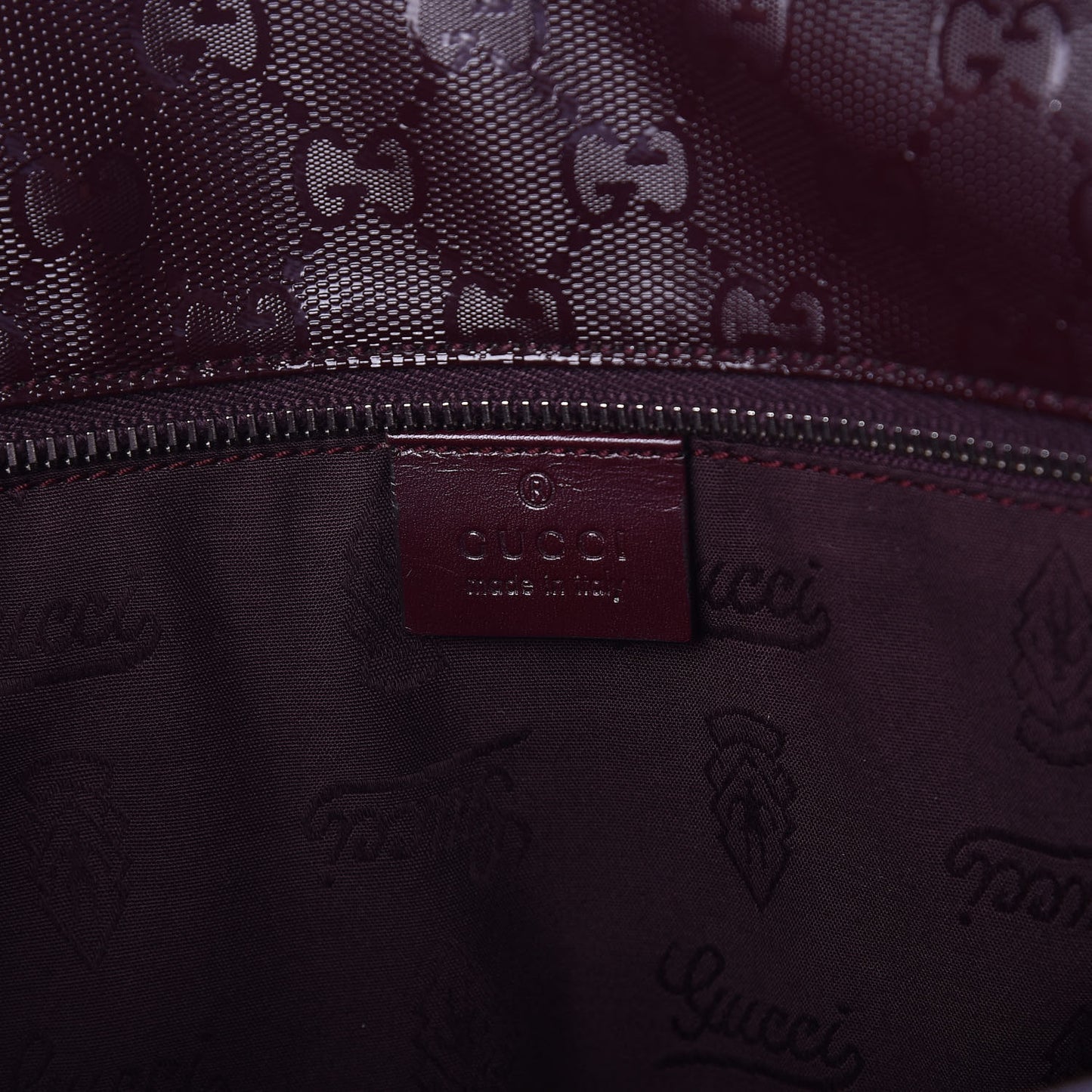 Imprime Monogram Medium Zippered Tote Bordeaux