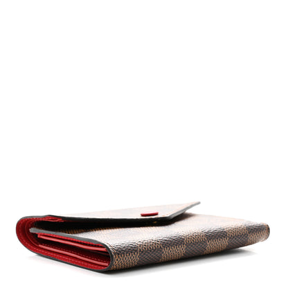 Louis Vuitton Damier Ebene Victorine Wallet Red 4 of 8