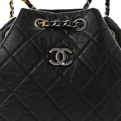 Chanel Aged Calfskin Quilted Small Gabrielle Backpack Black 8 of 10