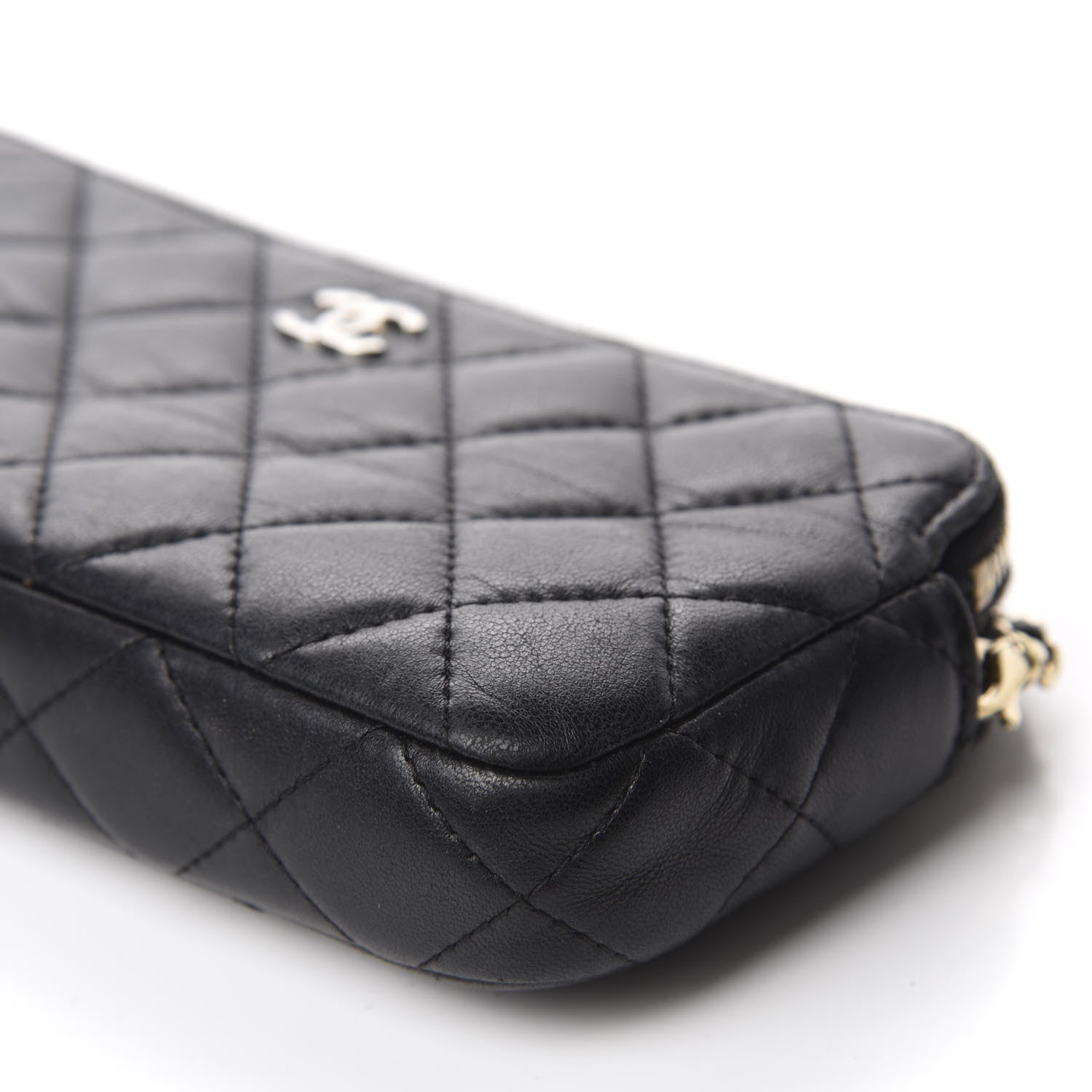 Chanel Lambskin Quilted Small Clutch With Chain Black 7 of 11