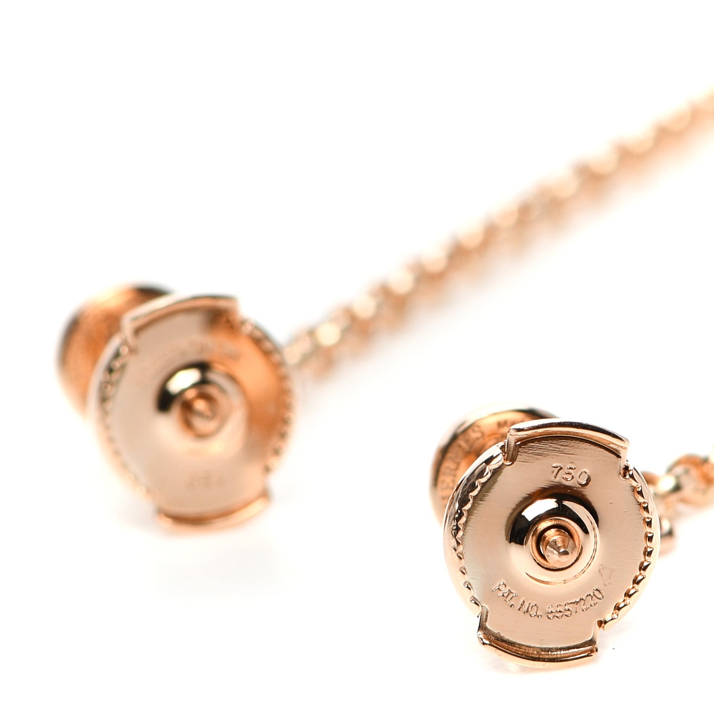 18K Rose Gold Diamond Kelly Clochette Drop Earrings