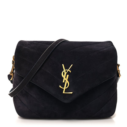 Saint Laurent Suede Toy Loulou Shoulder Bag Deep Marine 1 of 13