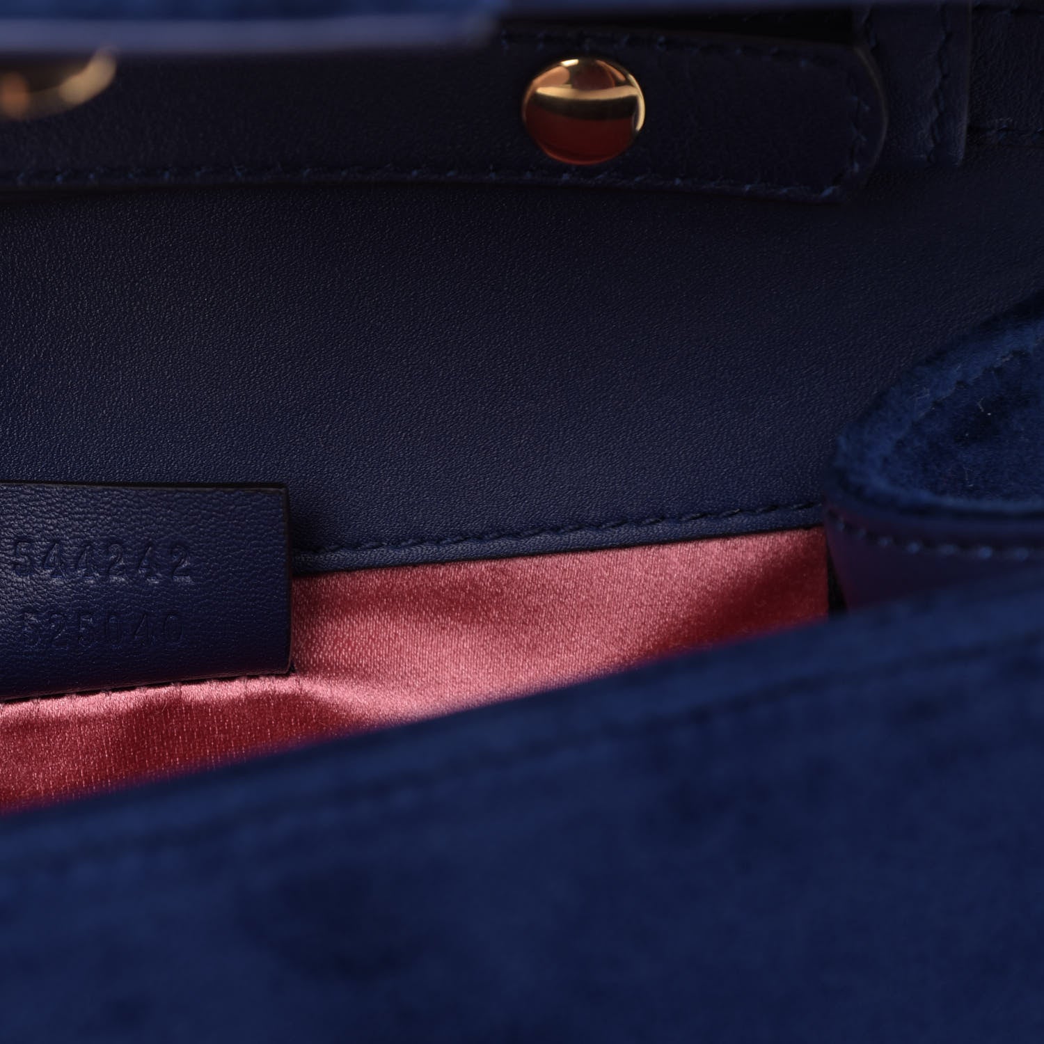 Gucci Velvet Crystal Square G Shoulder Bag Cobalt Blue 9 of 10