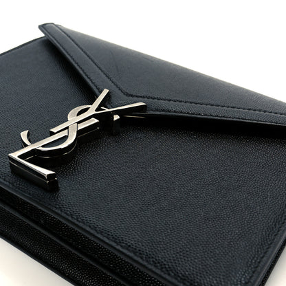 Saint Laurent Grain De Poudre Monogram Cassandra Clasp Bag Black 12 of 12
