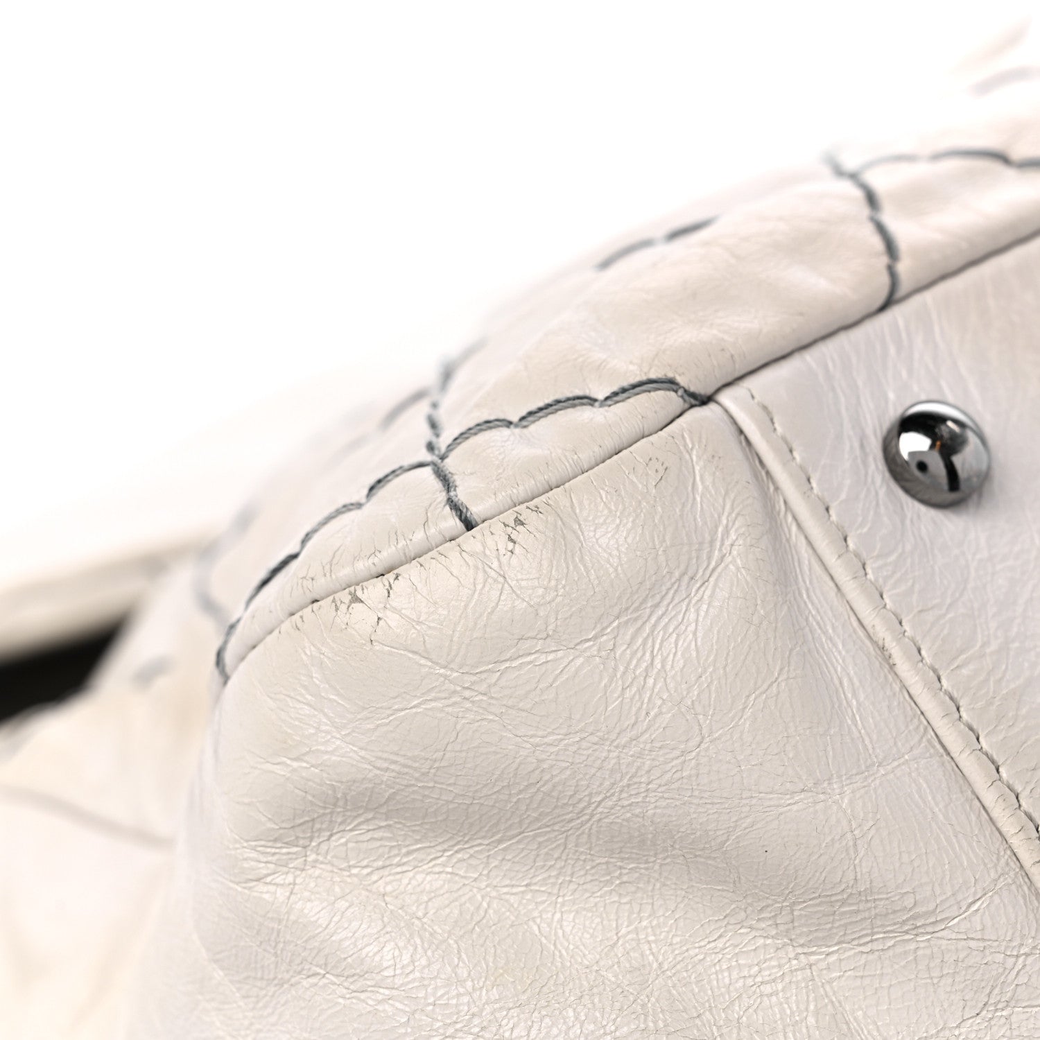 Chanel Calfskin Stitch It Accordion Flap White 10 of 18