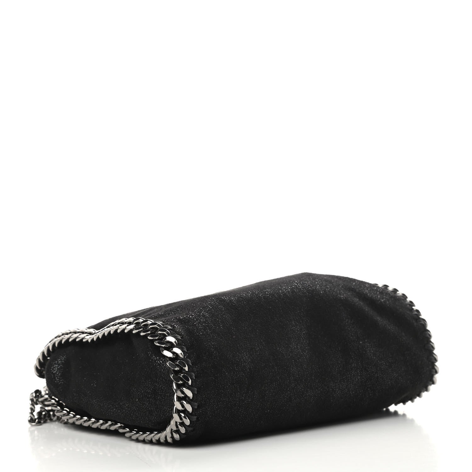 Stella McCartney Shaggy Deer Mini Falabella Fold Over Tote Black 4 of 12