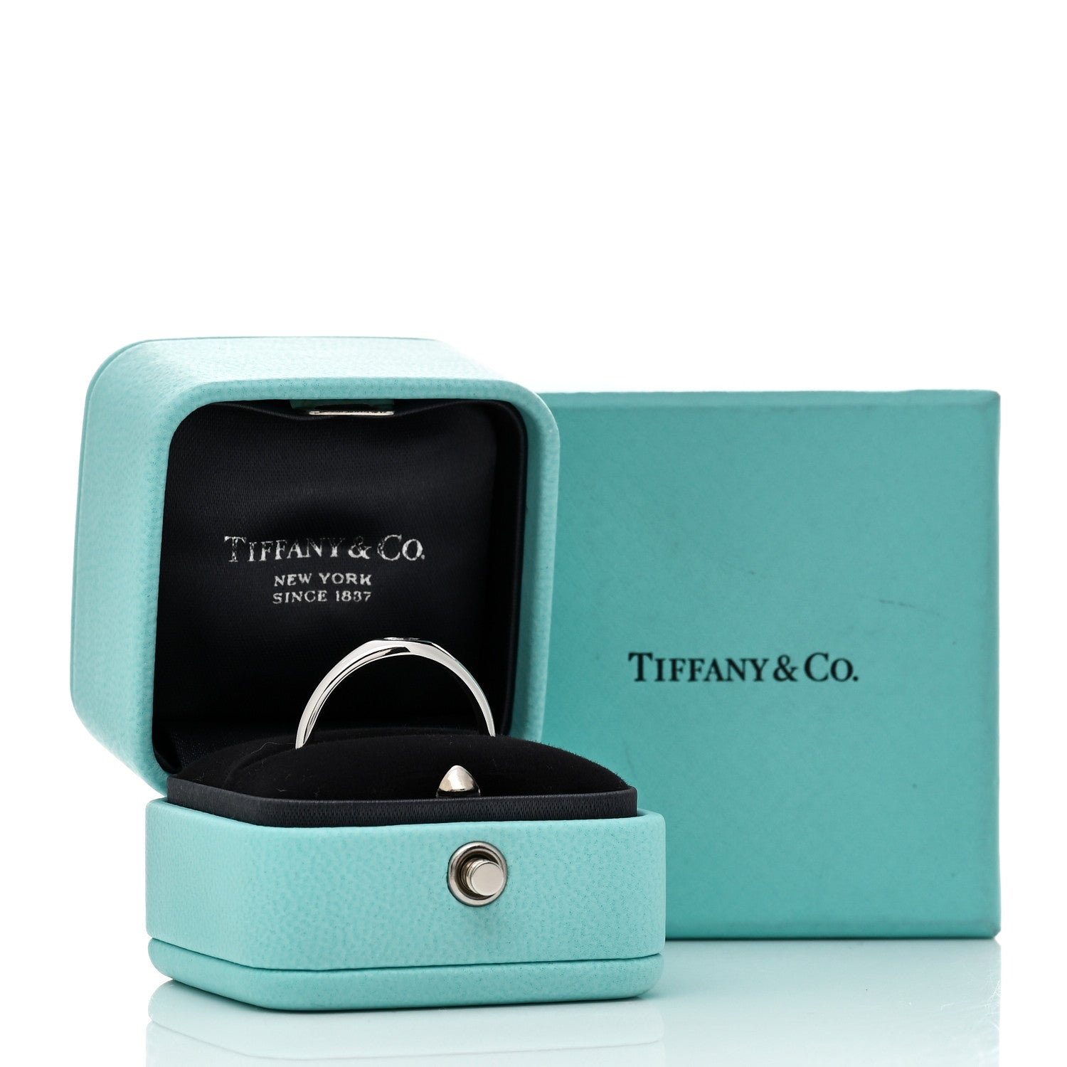 Tiffany Platinum Diamond .07ct Elsa Peretti Marquise Band Ring 64