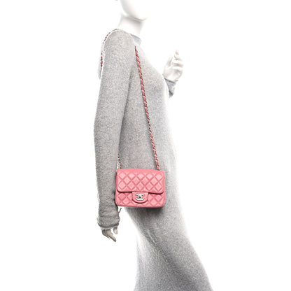 Chanel Lambskin Quilted Mini Square Flap Pink 2 of 10