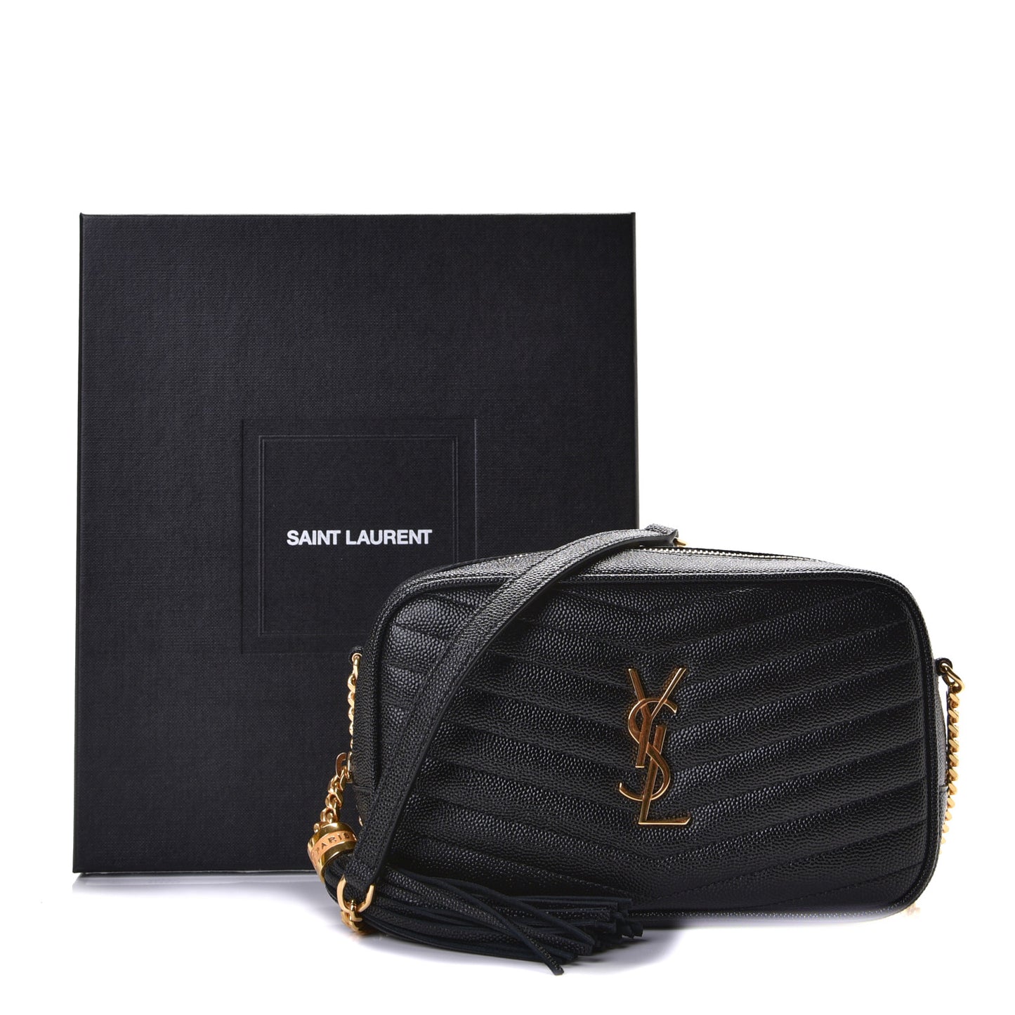 Grain De Poudre Matelasse Monogram Mini Lou Camera Bag Black