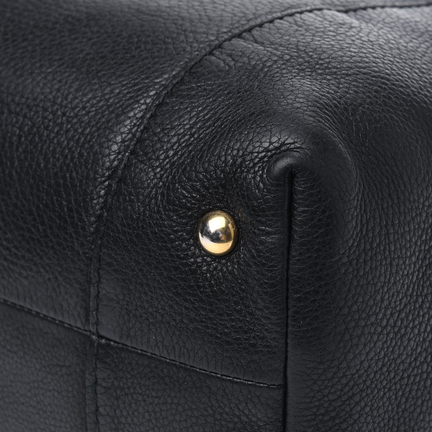 Pebbled Calfskin Medium Twill Tote Black