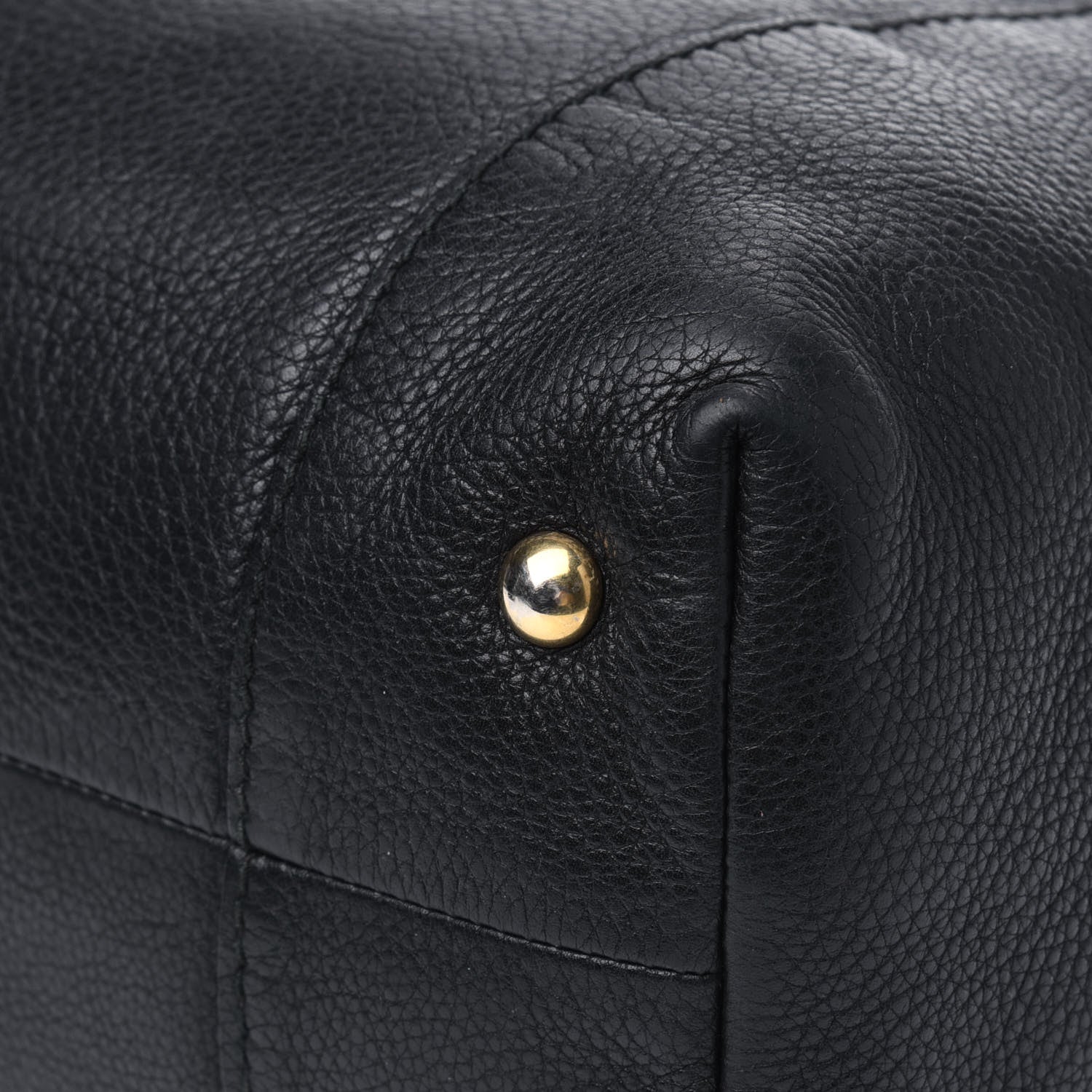 Gucci Pebbled Calfskin Medium Twill Tote Black 20 of 34