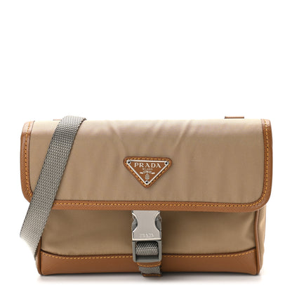 Prada Re-Nylon Saffiano Smartphone Case Crossbody Brown Grey 1 of 8