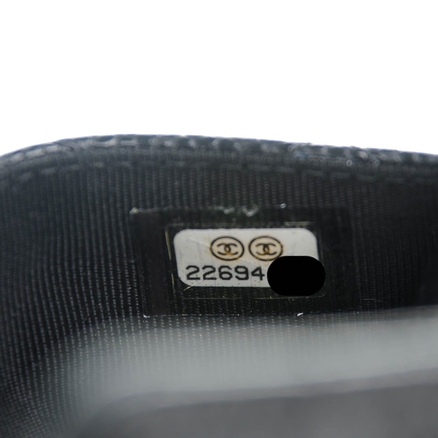 Caviar Quilted Flap Card Holder Black