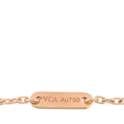 Van Cleef & Arpels 18K Rose Gold Carnelian Sweet Alhambra Bracelet 3 of 3