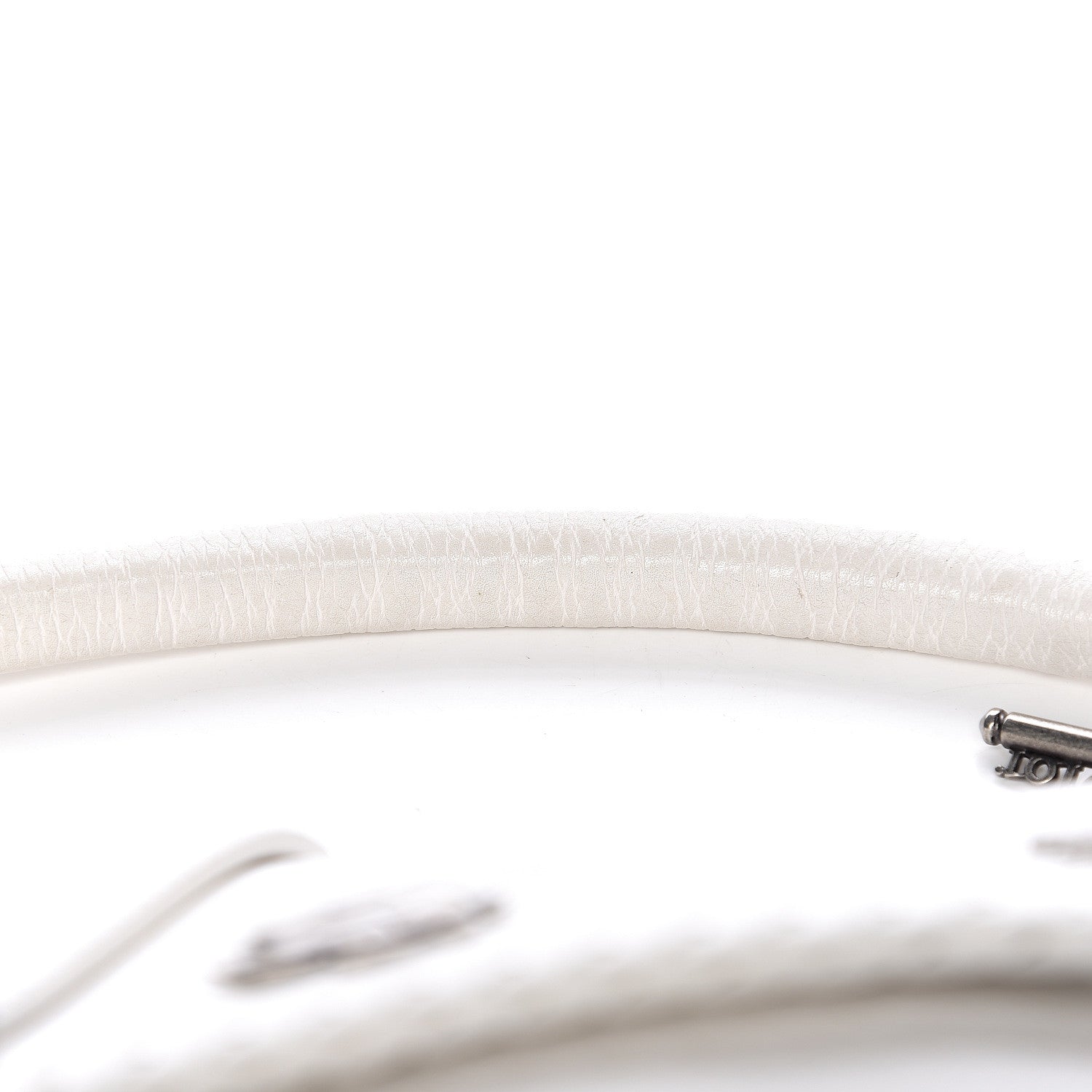 Christian Dior Calfskin Charms Whipstitch Gaucho Double Saddle Bag White 13 of 13