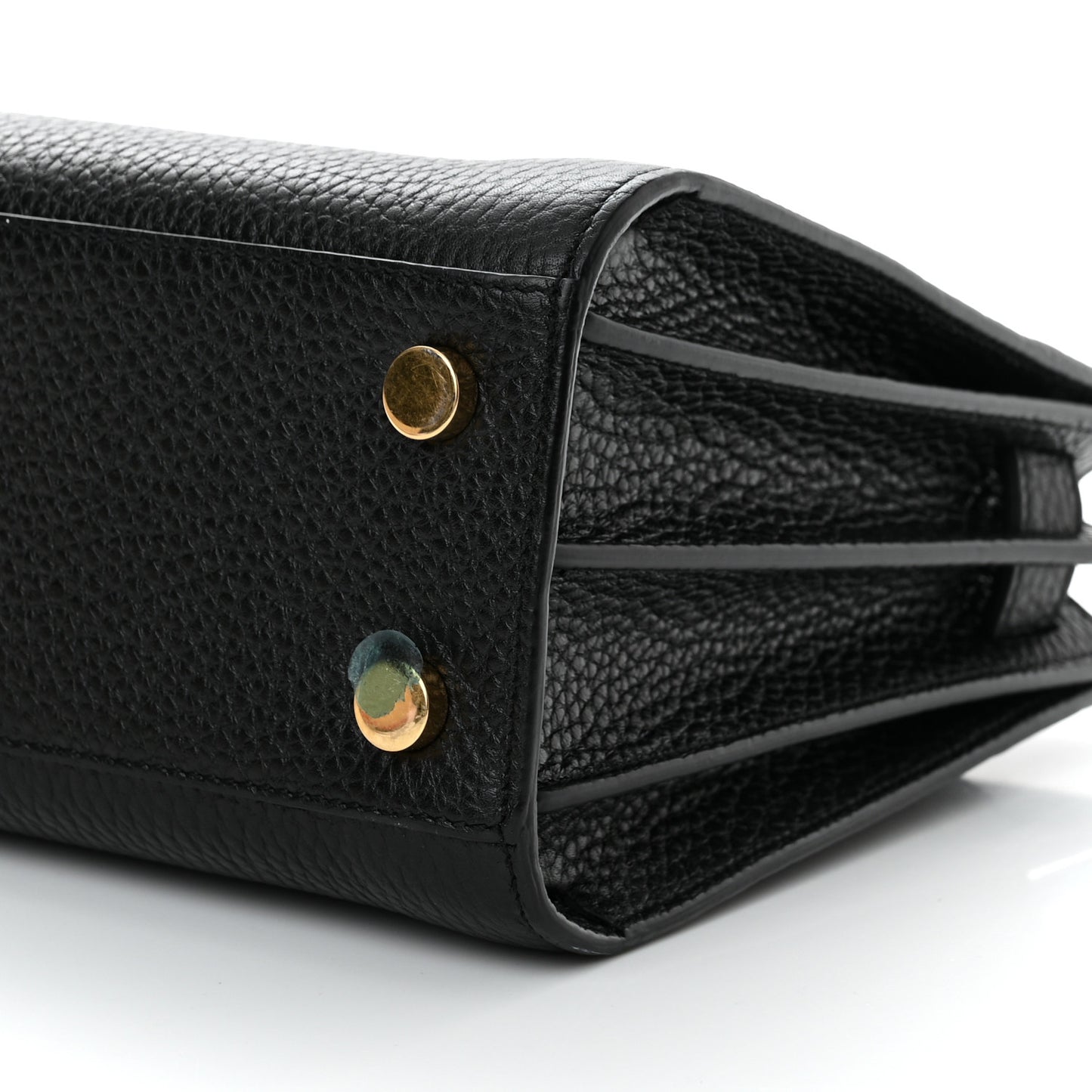 Grained Calfskin Nano Sac De Jour Black