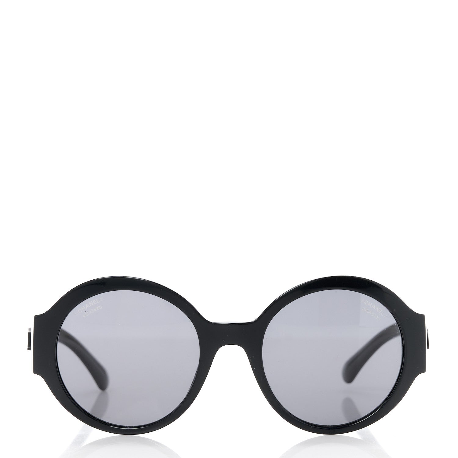 Chanel Acetate Polarized Round Sunglasses 5410 Black 2 of 7