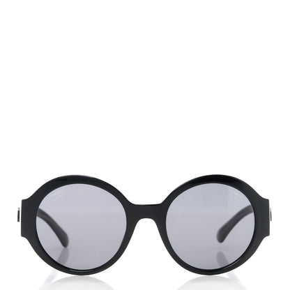 Chanel Acetate Polarized Round Sunglasses 5410 Black 2 of 7