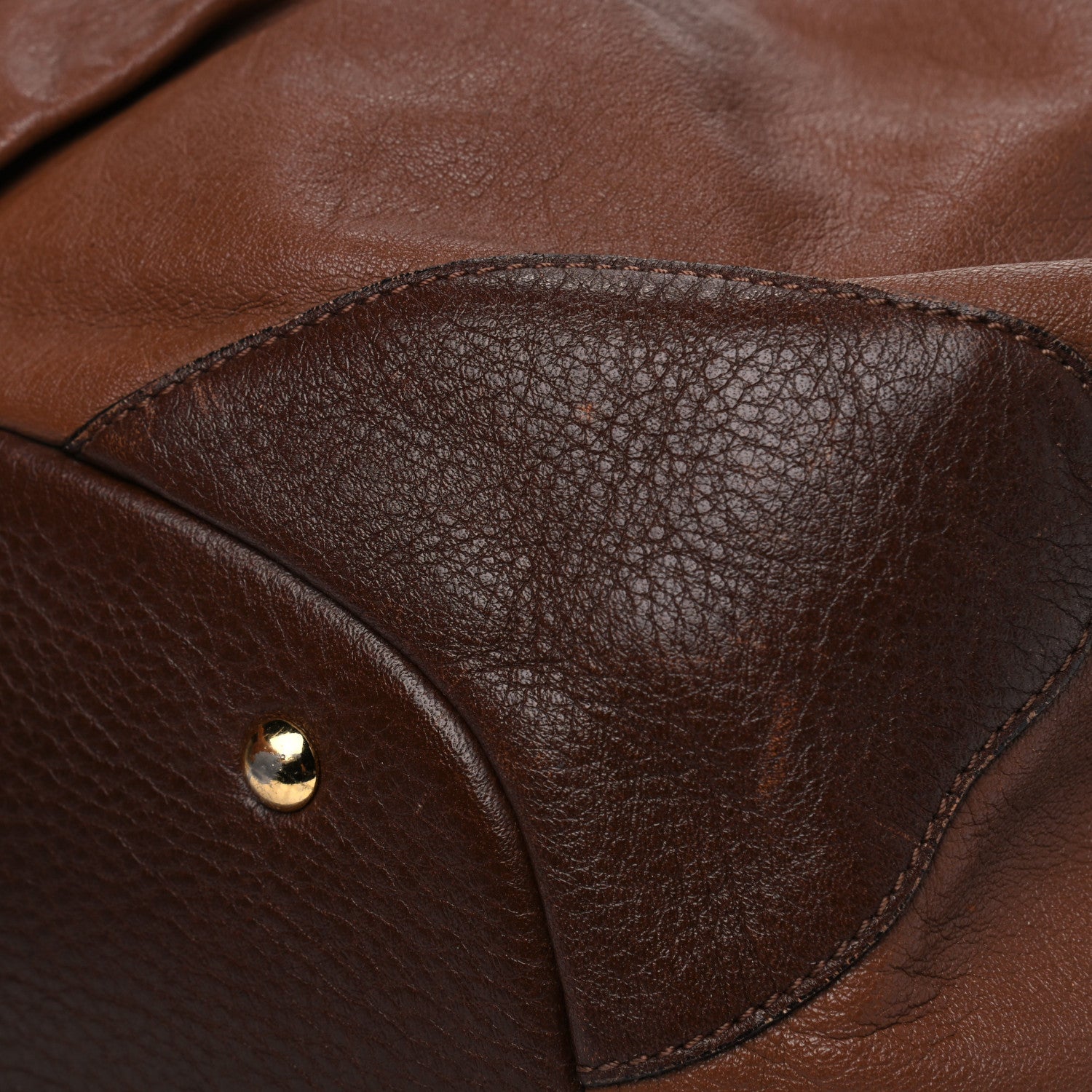 MCM Calfskin Shopper Tote Brown 12 of 21