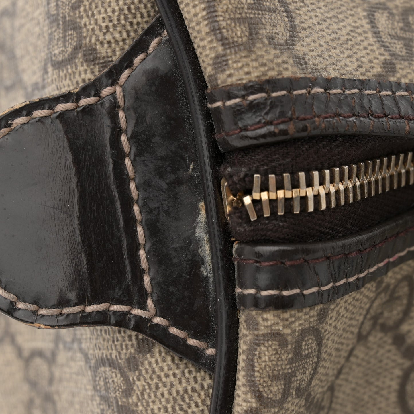 GG Plus Monogram Medium Joy Boston Dark Brown