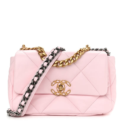 Chanel Lambskin Quilted Medium Chanel 19 Flap Light Pink 1 of 11