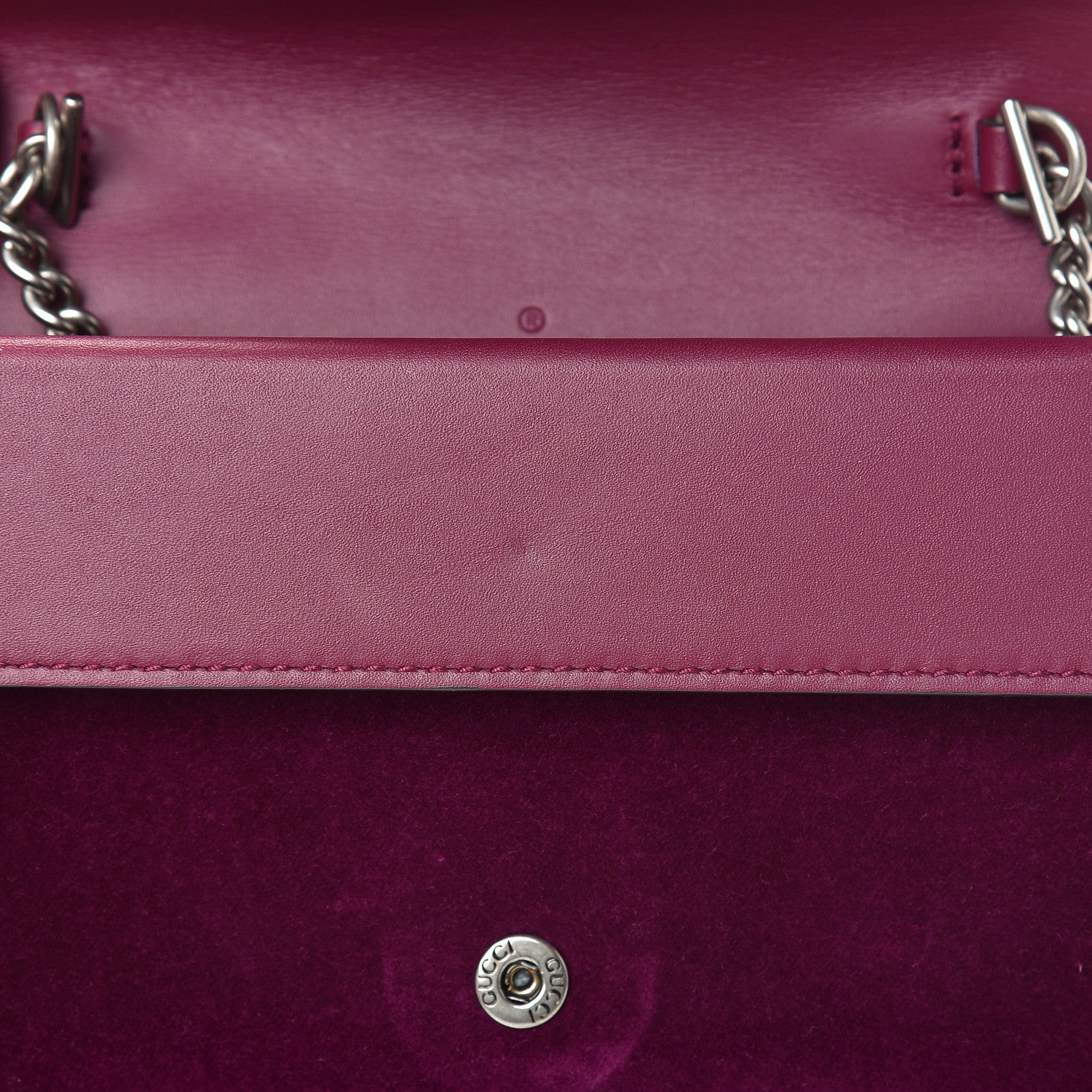 Gucci Velvet Super Mini Dionysus Shoulder Bag Fuchsia Violet Cyclamen 10 of 13