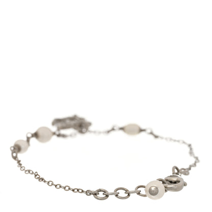 Chanel Crystal Pearl CC Bracelet Silver 3 of 5