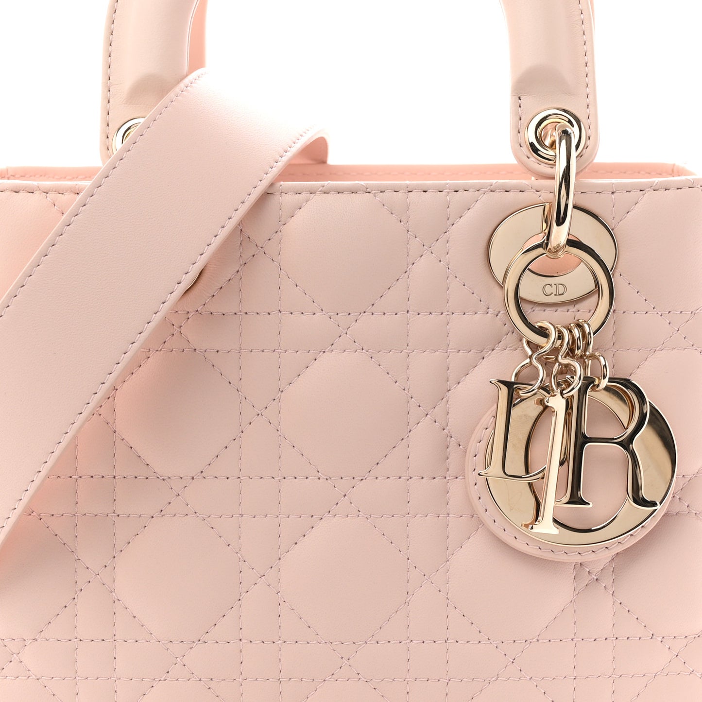 Lambskin Cannage Small My ABCDior Lady Dior Powder Pink