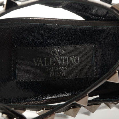 Valentino Garavani Calfskin Nappa Rockstud Ankle Strap 100mm Pumps 39.5 Black 6 of 6