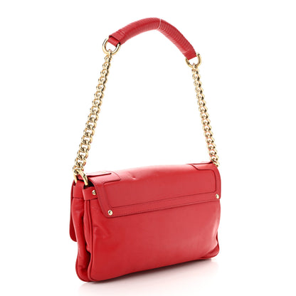 Versace Calfskin Medusa Chain Clutch Red 3 of 13
