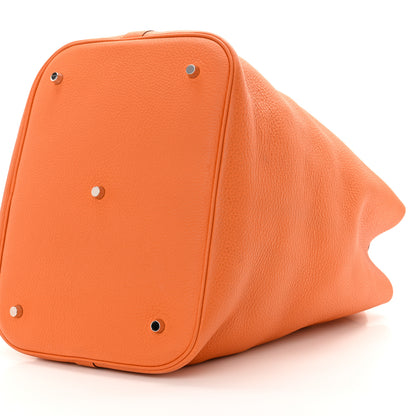 Hermes Taurillon Clemence Picotin Lock 26 GM Orange 10 of 12