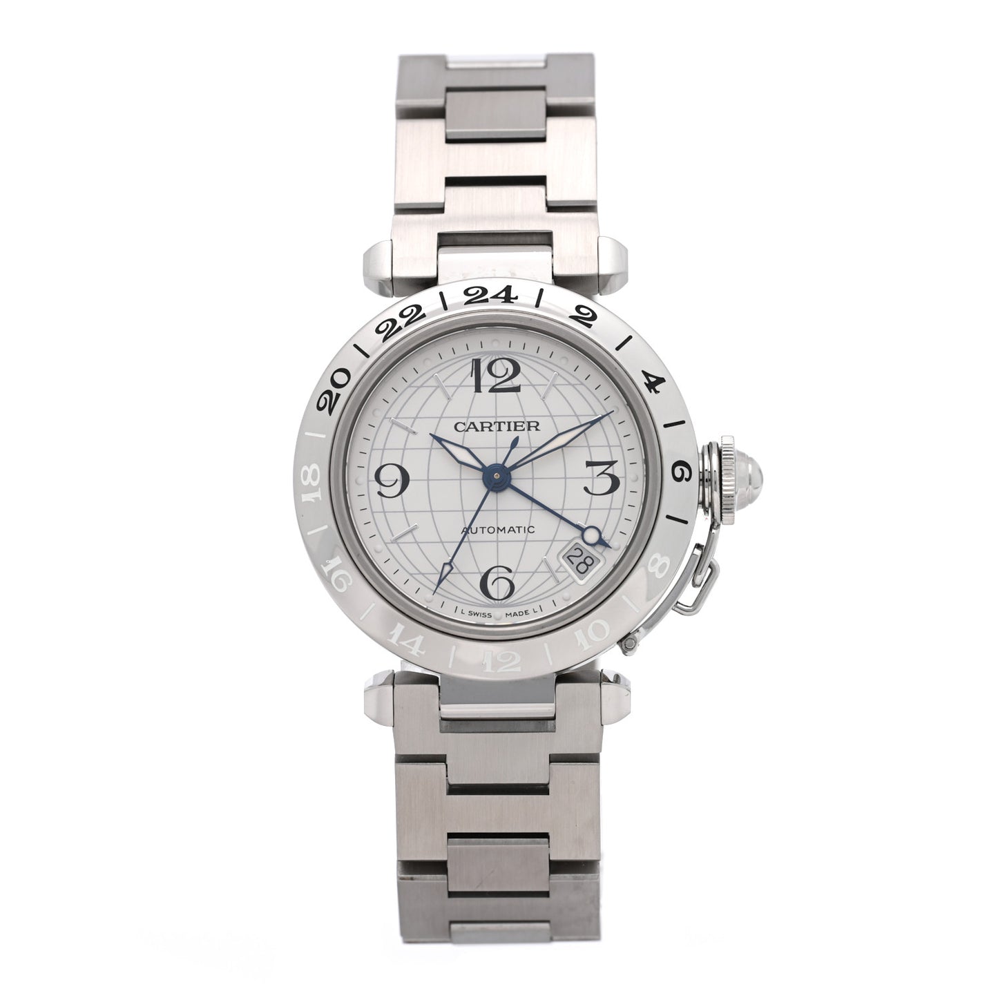 Stainless Steel 35mm Pasha GMT Automatic Watch