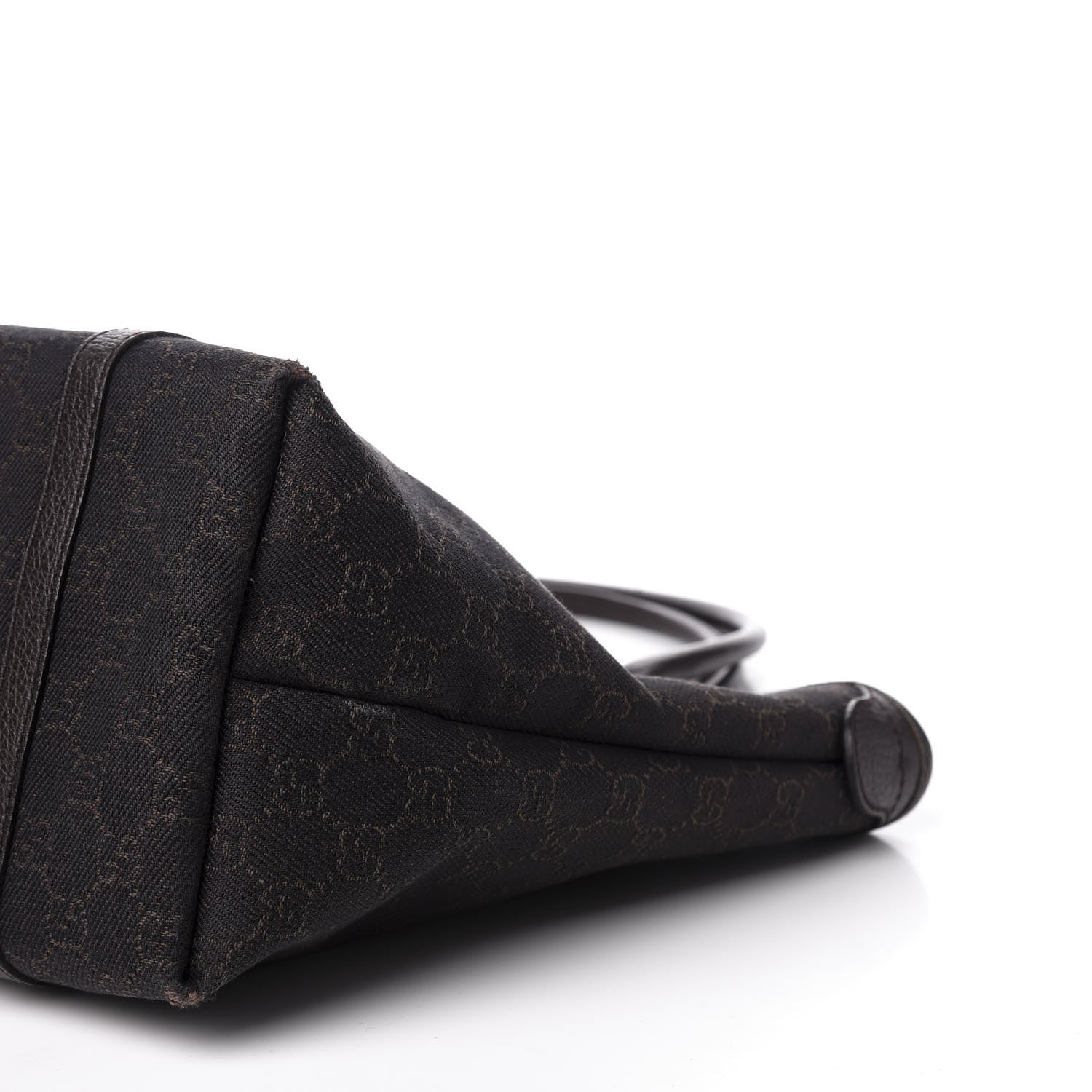 Gucci Denim Dollar Calfskin GG Monogram Medium Joy Tote Brown 6 of 12