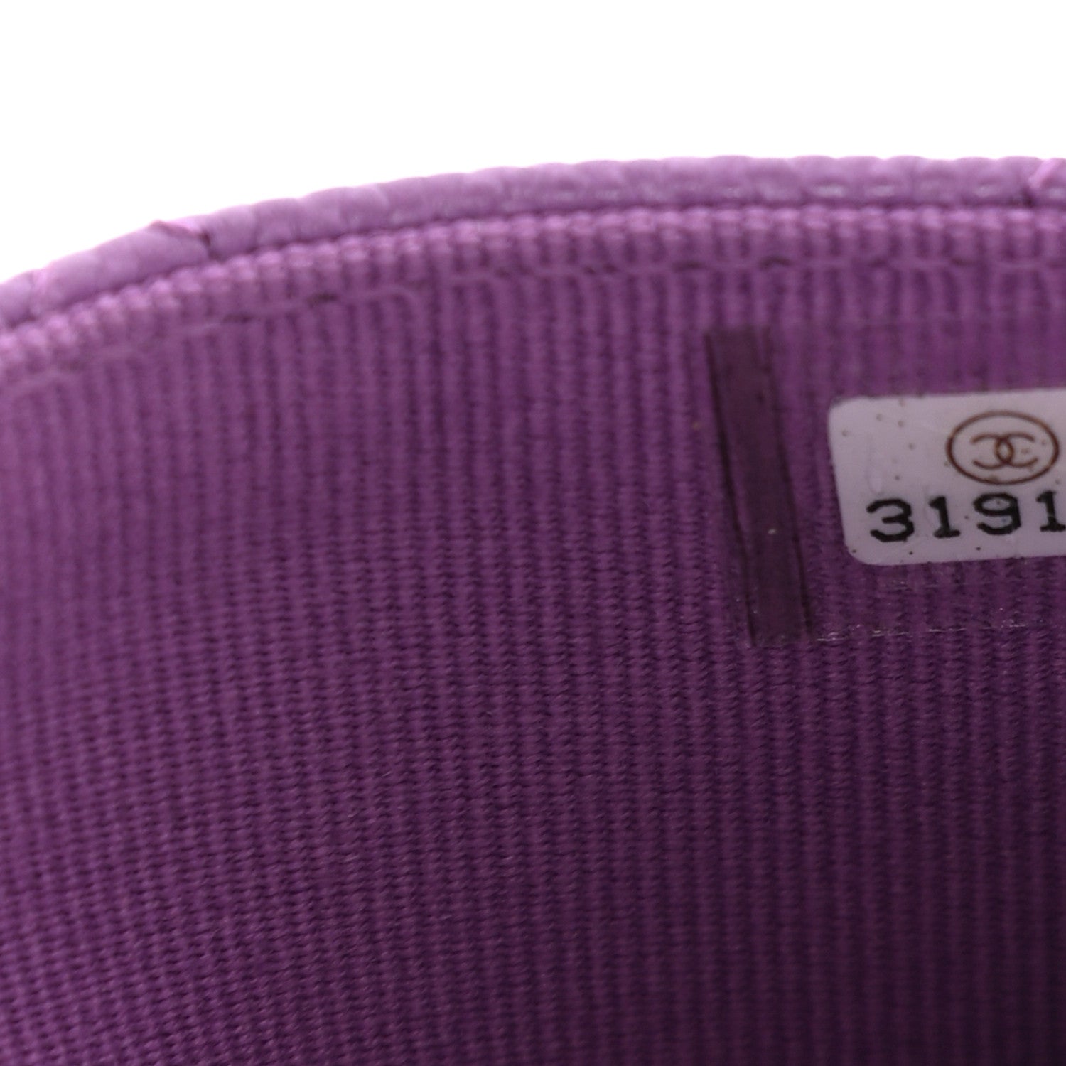 Chanel Caviar Quilted Flap Card Holder Wallet Purple 9 of 10