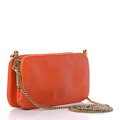 Dolce & Gabbana Vitello Frame Chain Wallet Orange 2 of 10