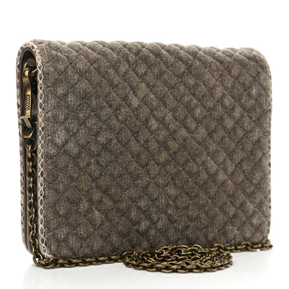 Bottega Veneta Velvet Ayers Intrecciato Butterfly Chain Wallet Mist 3 of 10