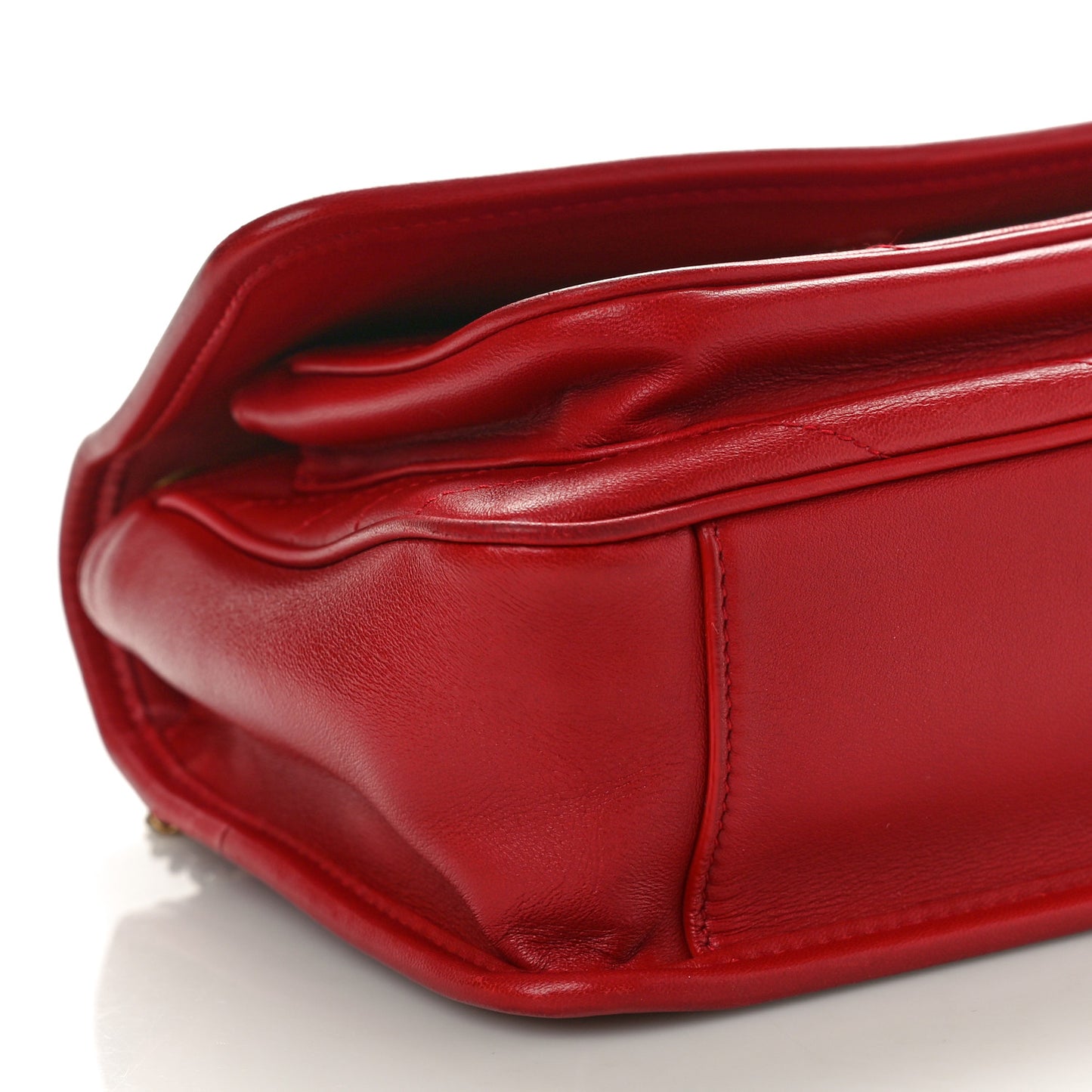 Crinkled Calfskin Matelasse Monogram Baby Niki Chain Satchel Rouge Eros