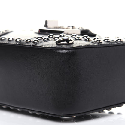 Prada Soft Calf Studded Clutch Black 11 of 12