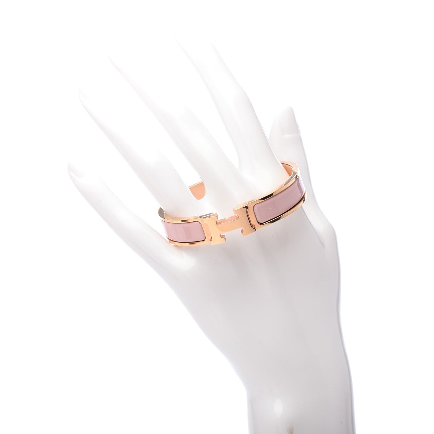 Enamel Narrow Clic Clac H Bracelet Rose Cassata