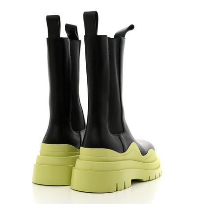 Bottega Veneta Calfskin The Tire Chelsea Boots 38 Black Seagrass 4 of 9