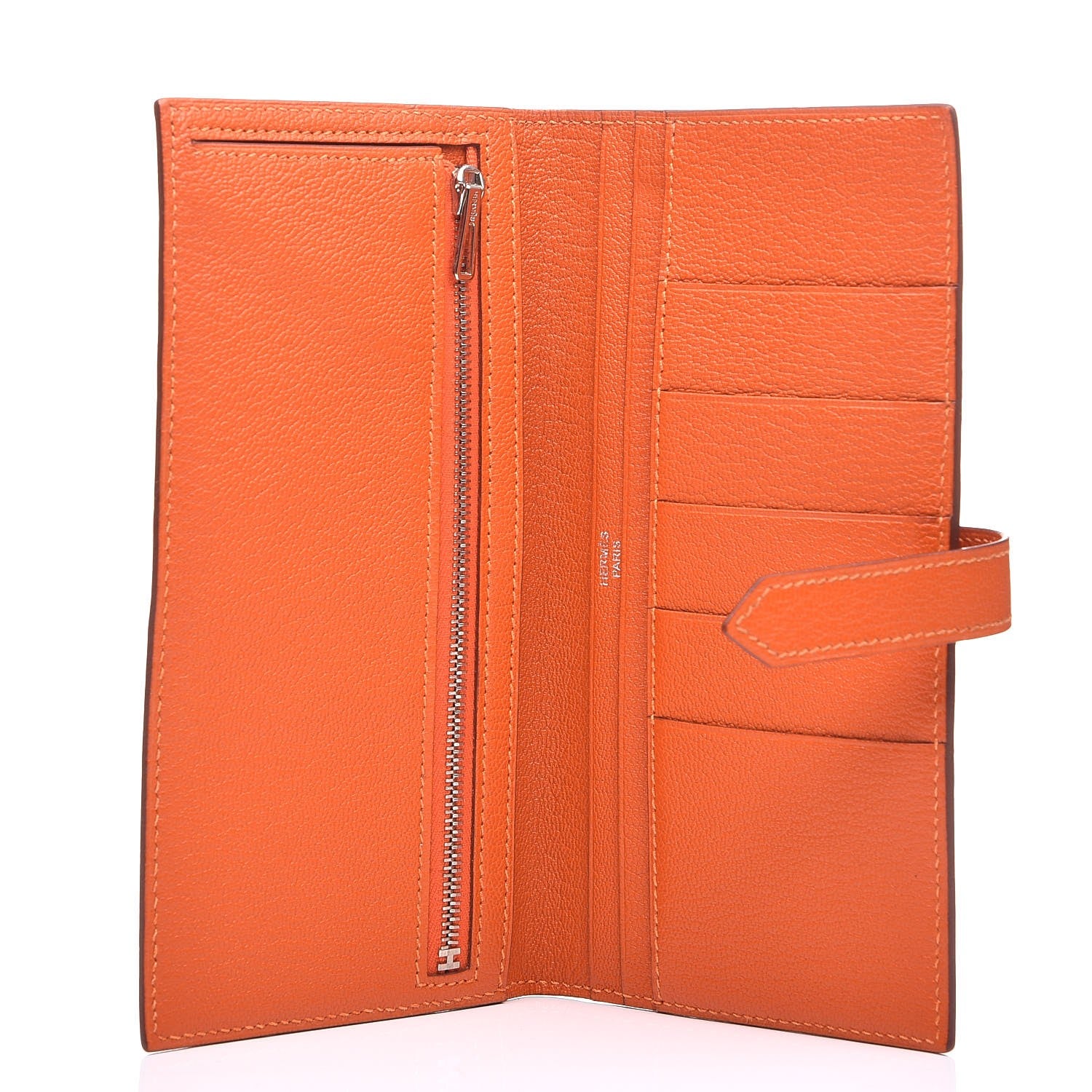 Hermes Chevre Mysore Bearn Wallet Feu 5 of 9